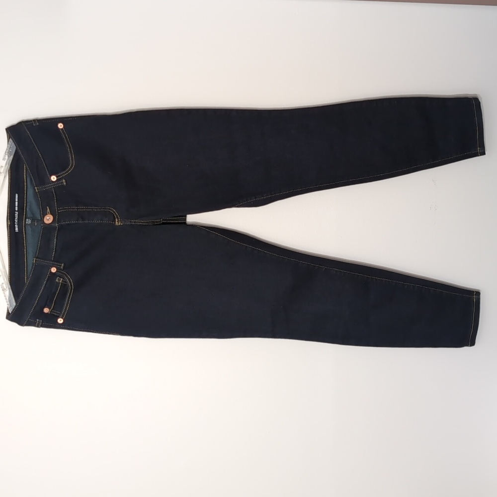 I.N.C. Indigo Ink Denim Size 10 Mid Rise Skinny Stretch Jeans 35" x 32" NWOT
